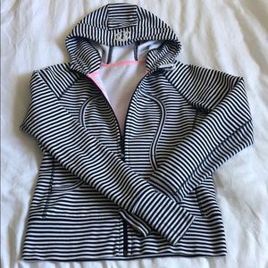 Lululemon Scuba Hoodie — Black and White stripes